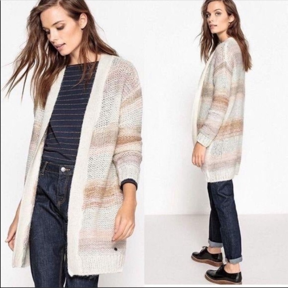 Anthropologie Metallic Sweater Cardigan